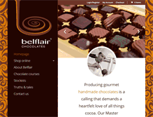 Tablet Screenshot of belflairchocolates.co.uk